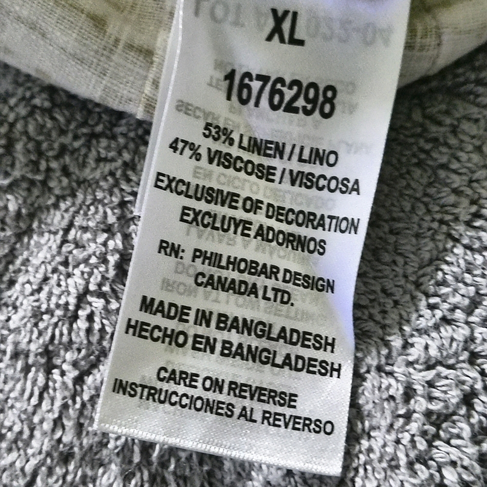 Nicole Miller Original Women's Linen Blend Casual Dress Beige White XL Preppy - Picture 10 of 12